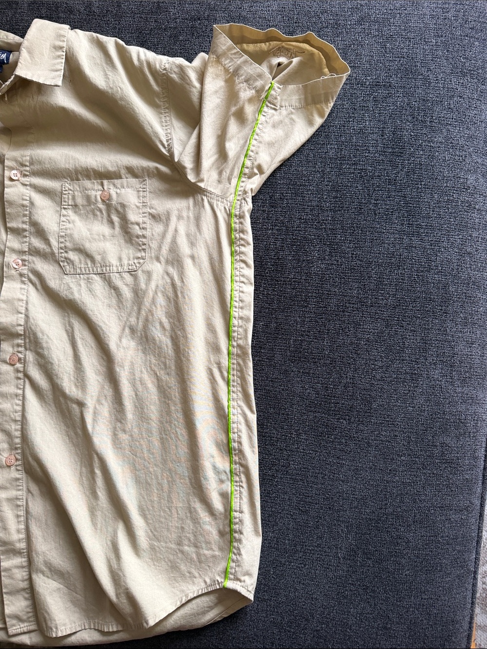 Stussy Men’s Cream Button-Down Shirt vintage - Picture 2 of 5